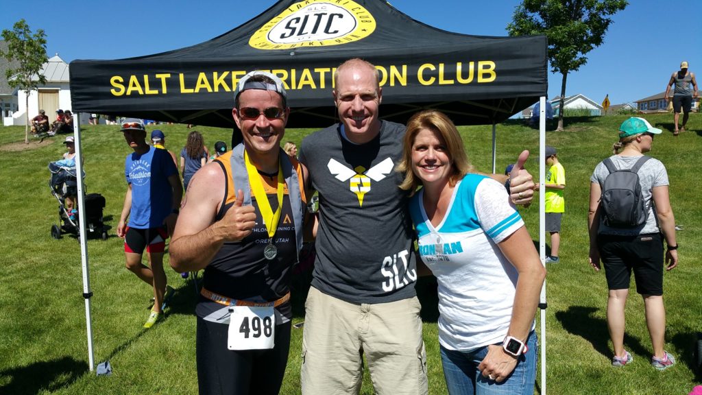 Bret and Lindsey at the finish line